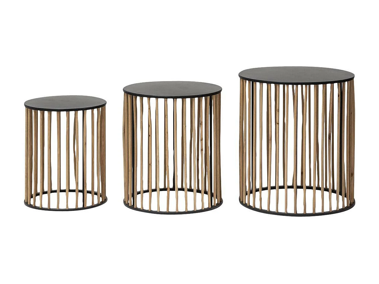 Table basse gigogne en bois de sapin Nicole