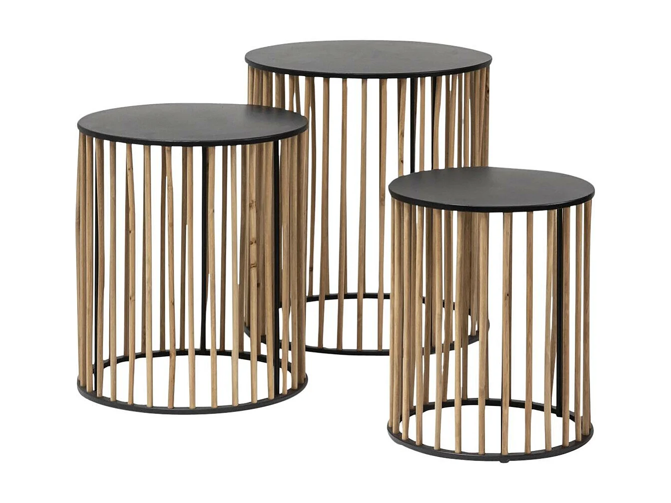 Table basse gigogne en bois de sapin Nicole