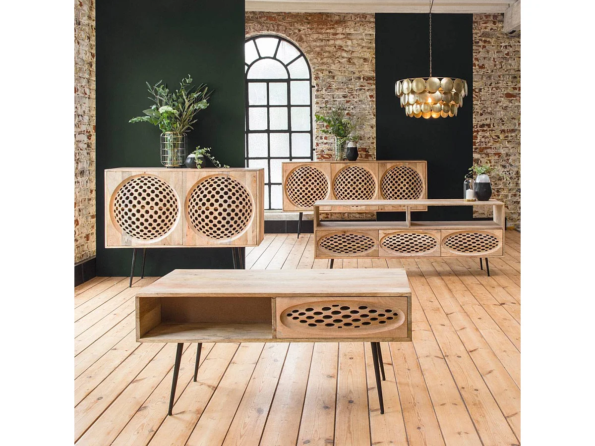 Table basse en bois de manguier Golf