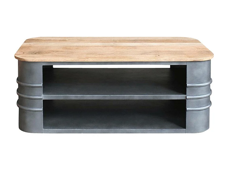 Table basse en métal et bois Locker