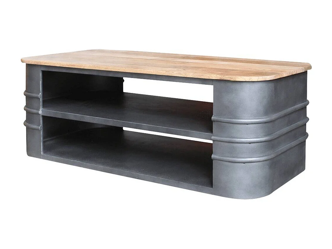Table basse en métal et bois Locker