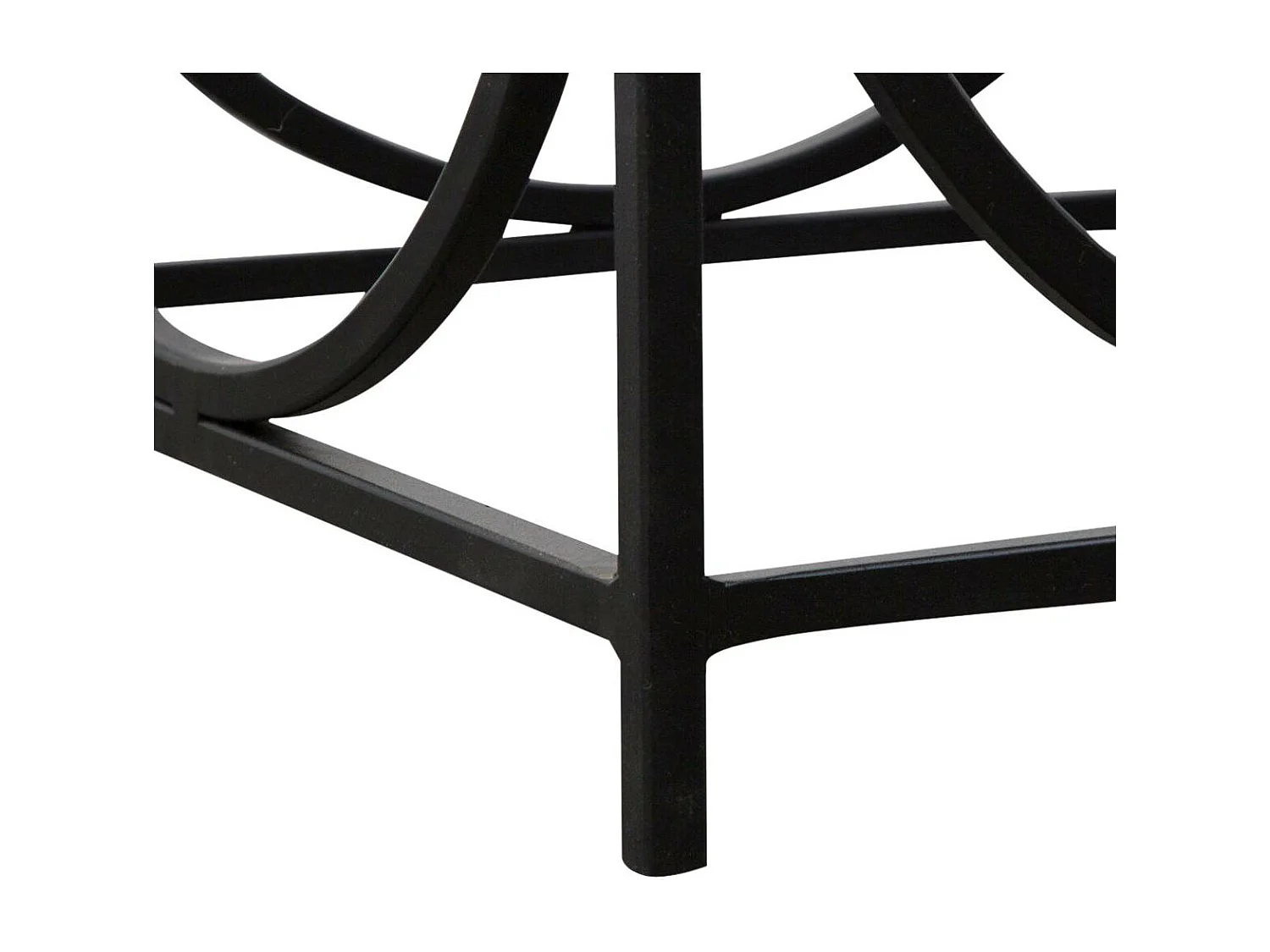 Table basse carrée en métal noir Zélie