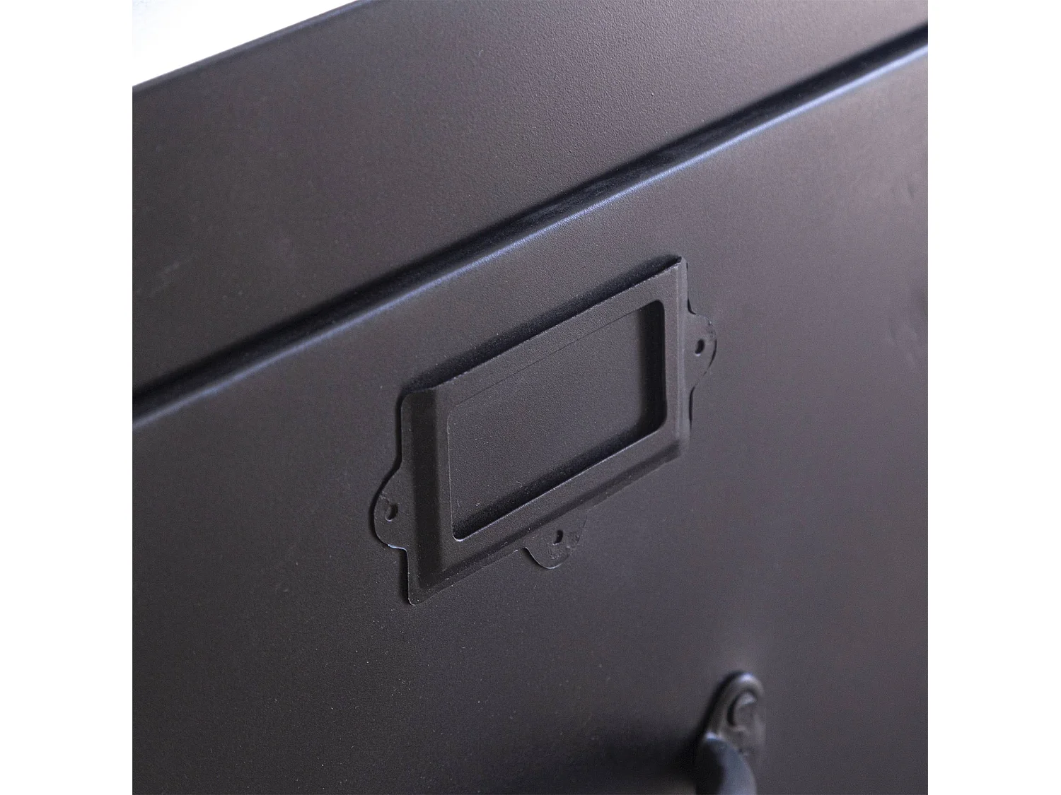 Chiffonnier en métal noir 3 tiroirs Lenny