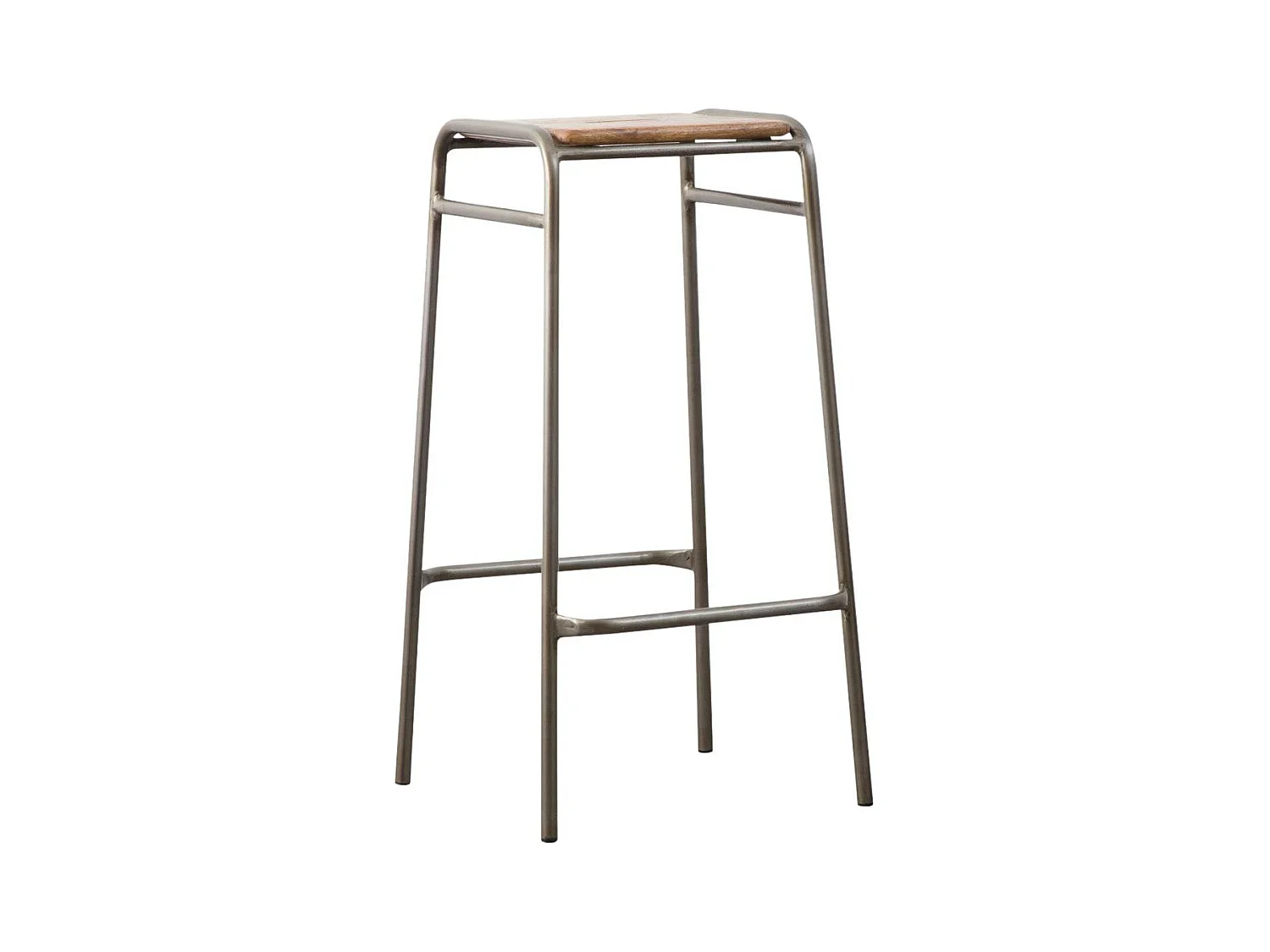 Tabouret de bar écolier bois et métal 77cm Marcus