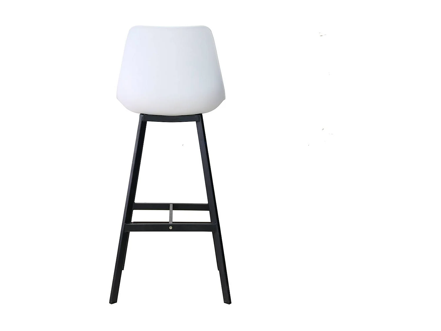 Tabouret de bar blanc et métal noir Marius (lot de 2)