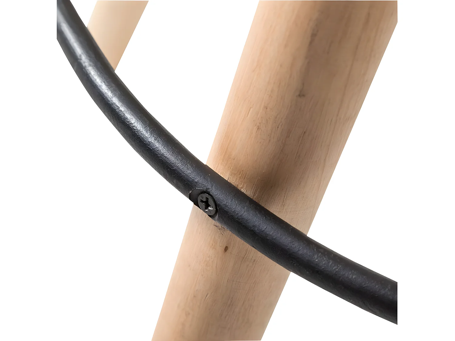 Tabouret de bar en cuir marron Jocelin