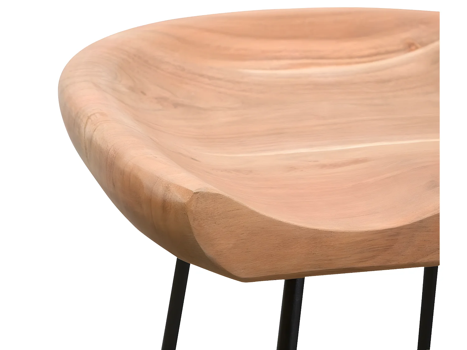 Tabouret de bar en bois d'acacia Havana