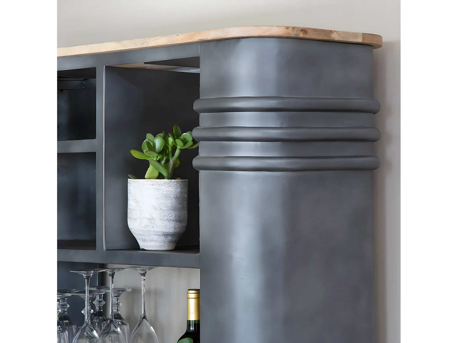 Bibliothèque arrondie en métal Locker