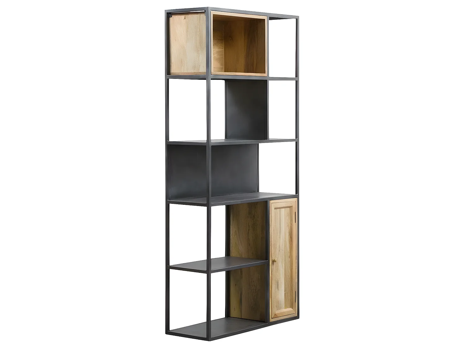 Bibliothèque en bois de manguier et métal Locker