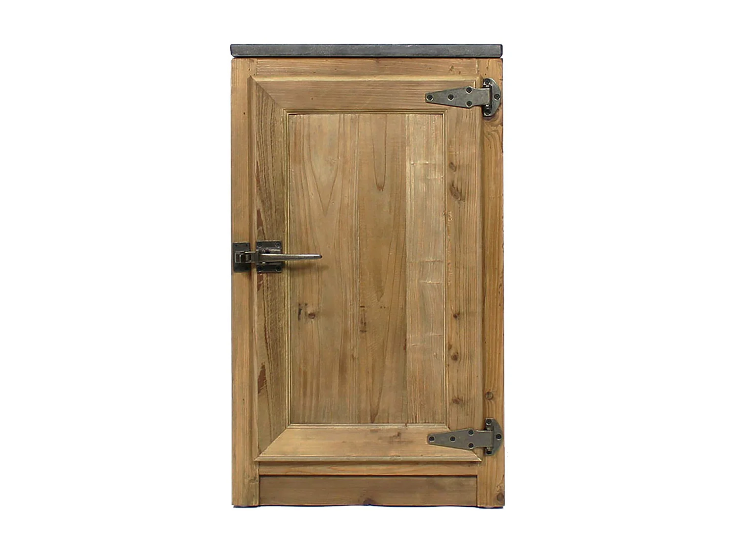 Meuble bas de cuisine 1 porte poignées frigo Champêtre