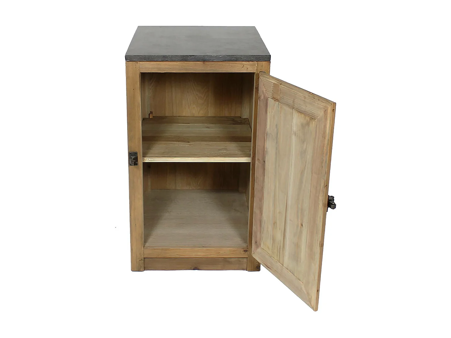 Meuble bas de cuisine 1 porte poignées frigo Champêtre