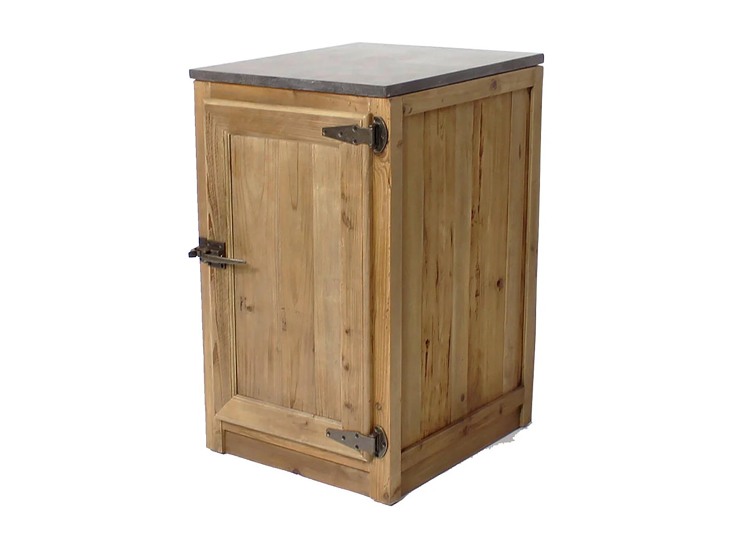 Meuble bas de cuisine 1 porte poignées frigo Champêtre