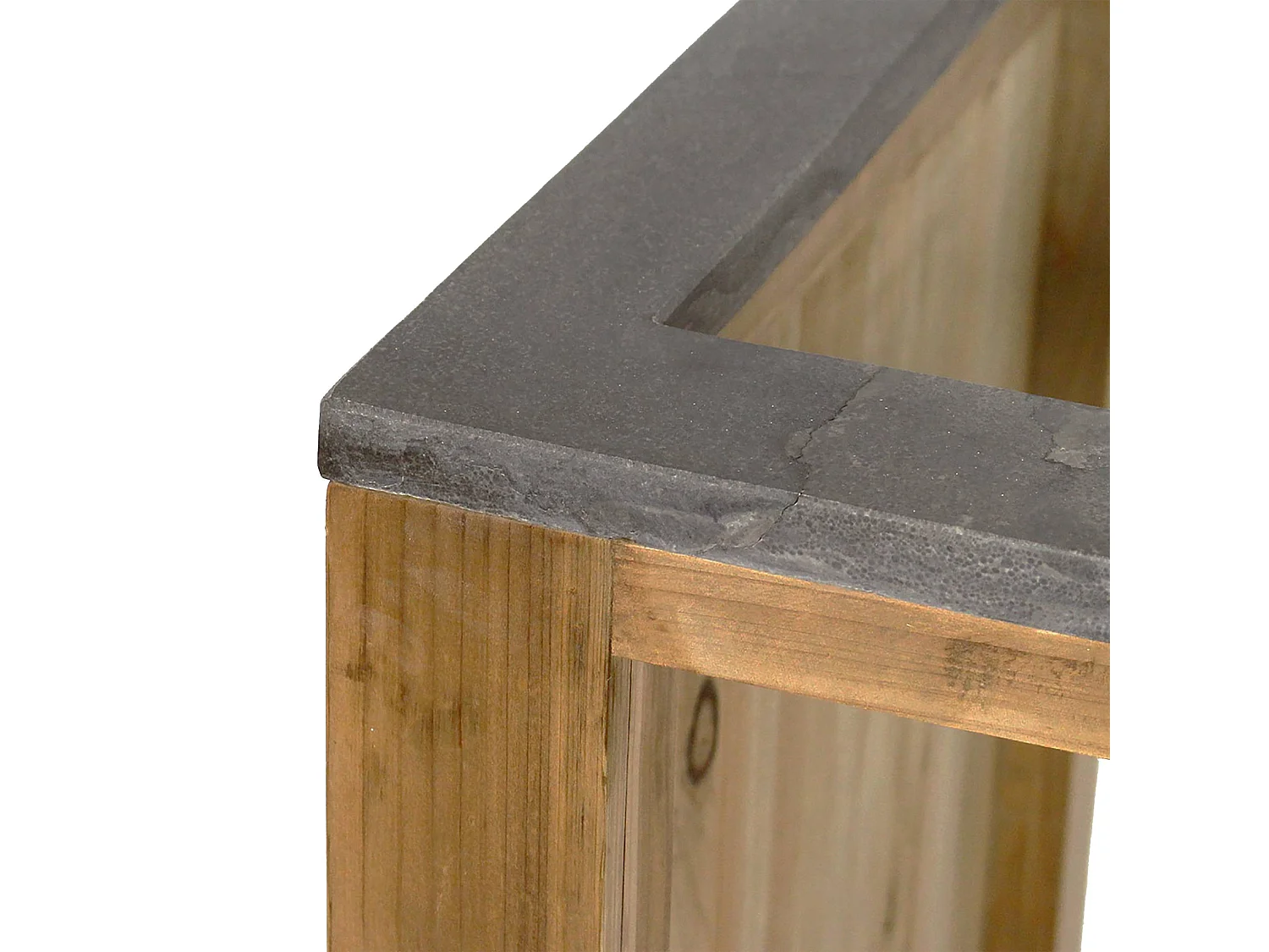 Mueble bajo de cocina de madera reciclada para horno y placas de cocción con cajón - Estilo rústico e industrial