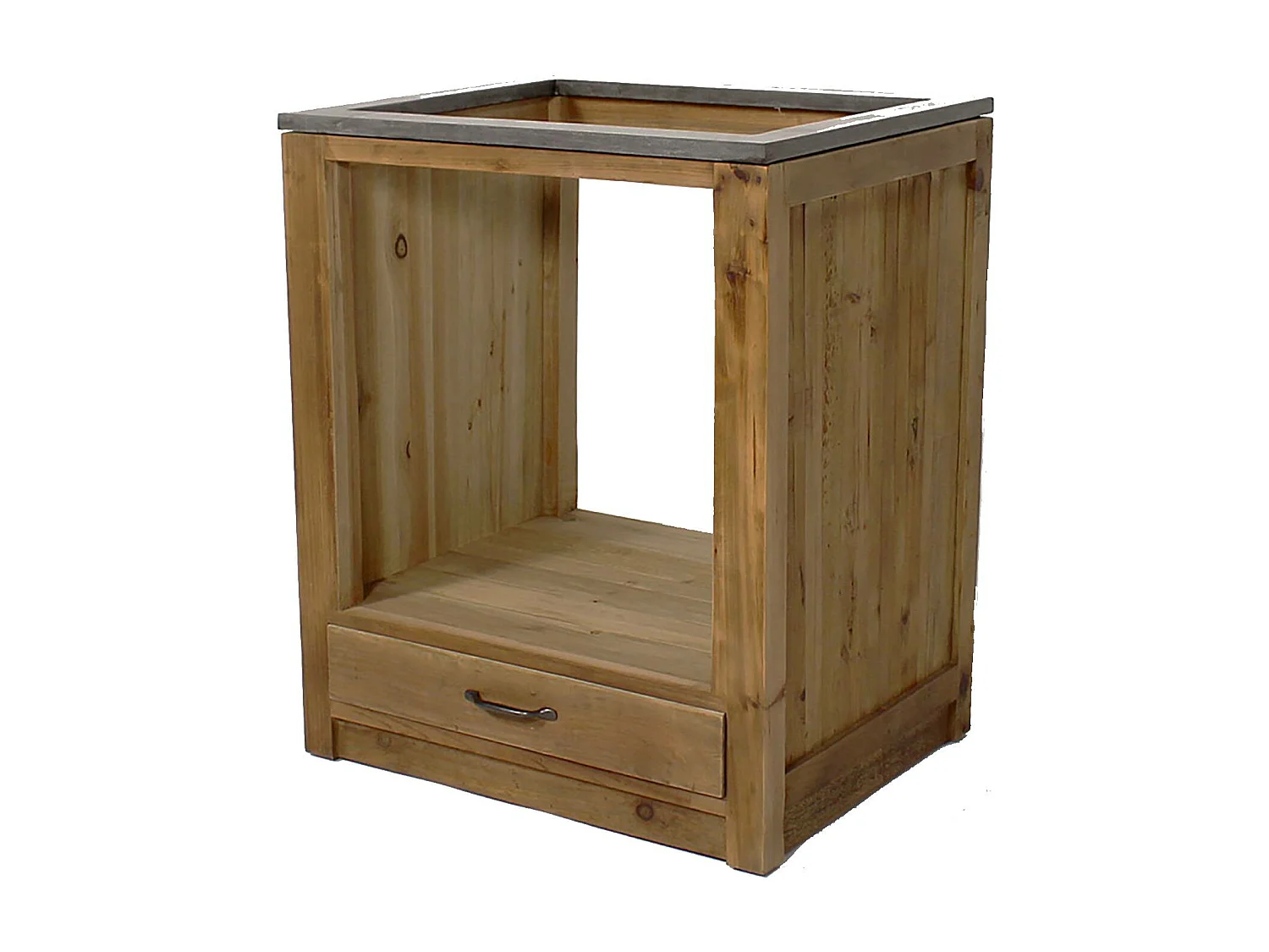 Meuble bas de cuisine pour four et plaques de cuisson Champêtre