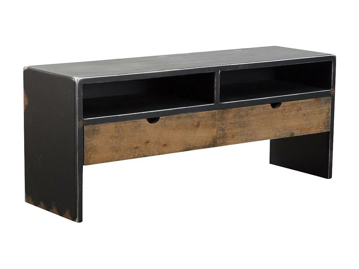 Petit meuble TV en bois massif Hollywood