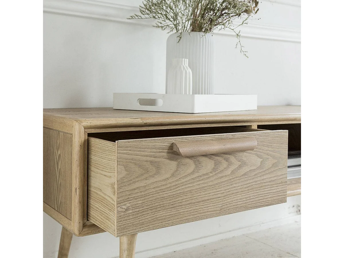 Meuble TV en bois plaqué Vienne