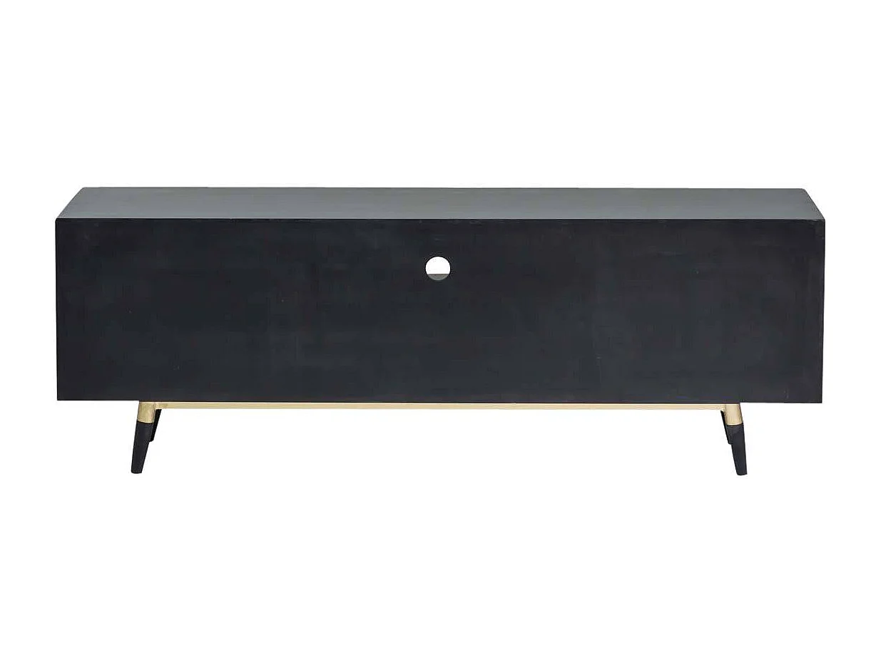 Meuble TV en cannage et métal Volterra