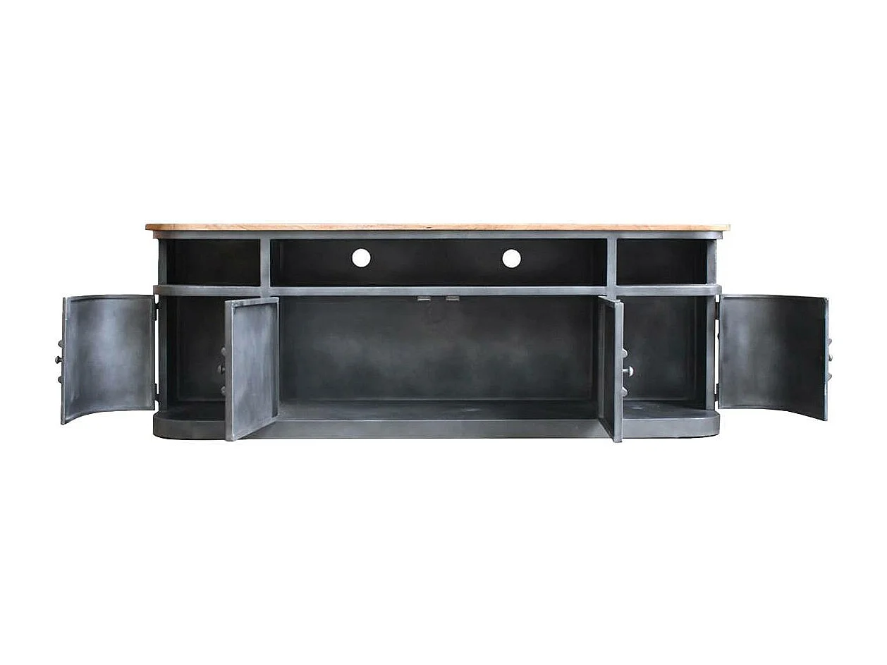 Meuble TV arrondi en métal Locker