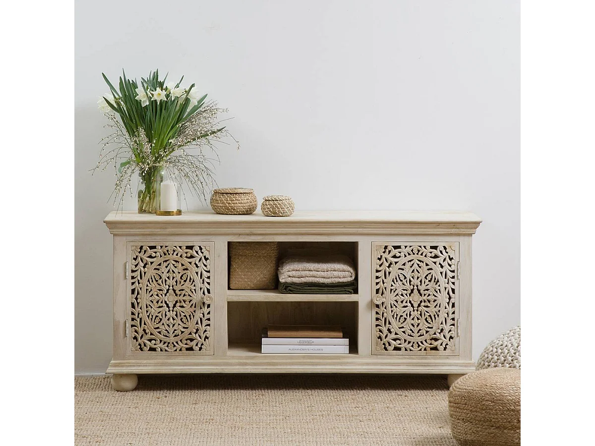 Meuble TV en bois de manguier Jaipur