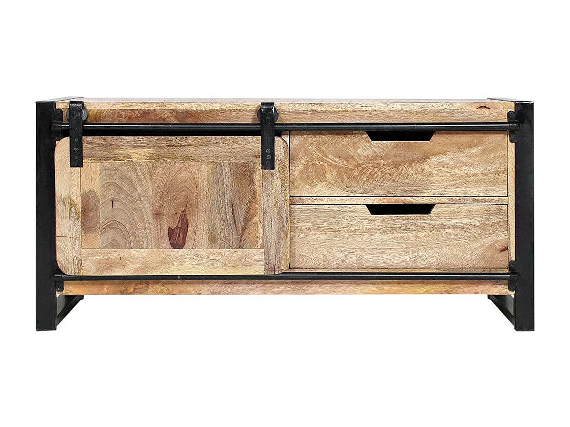 Meuble TV en bois de manguier 120 cm New-York
