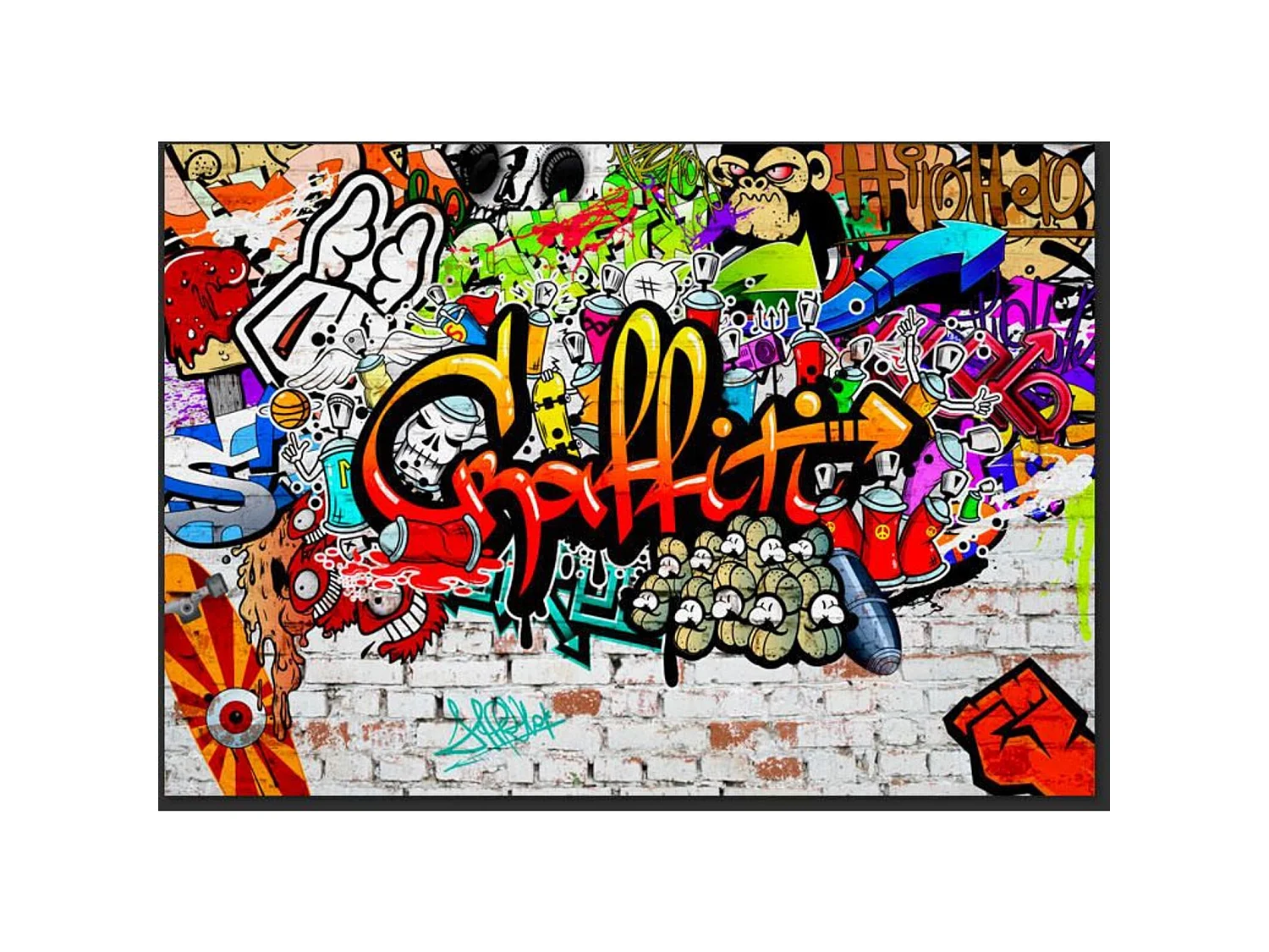 Papier peint graffitis colorés - 400 x 280 cm