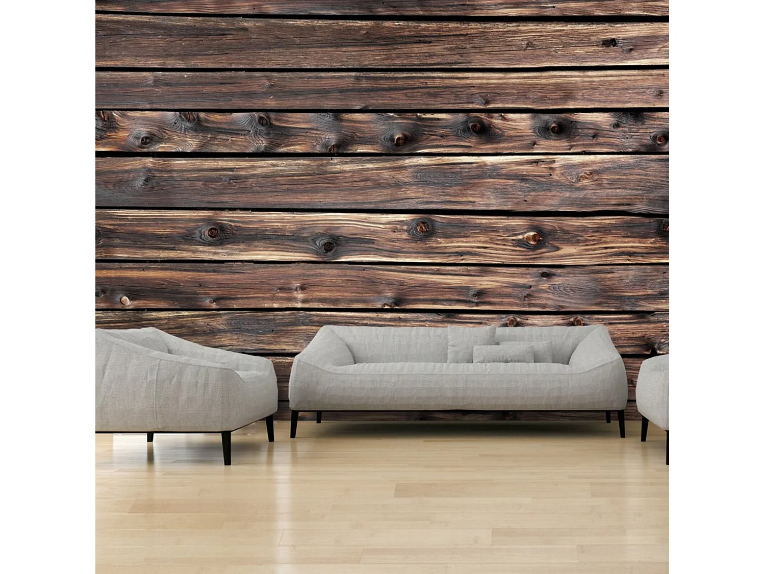 Papier peint chaleur du bois - 200 x 140 cm