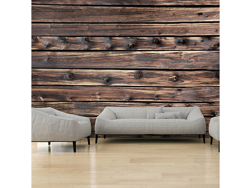 Papier peint chaleur du bois - 200 x 140 cm