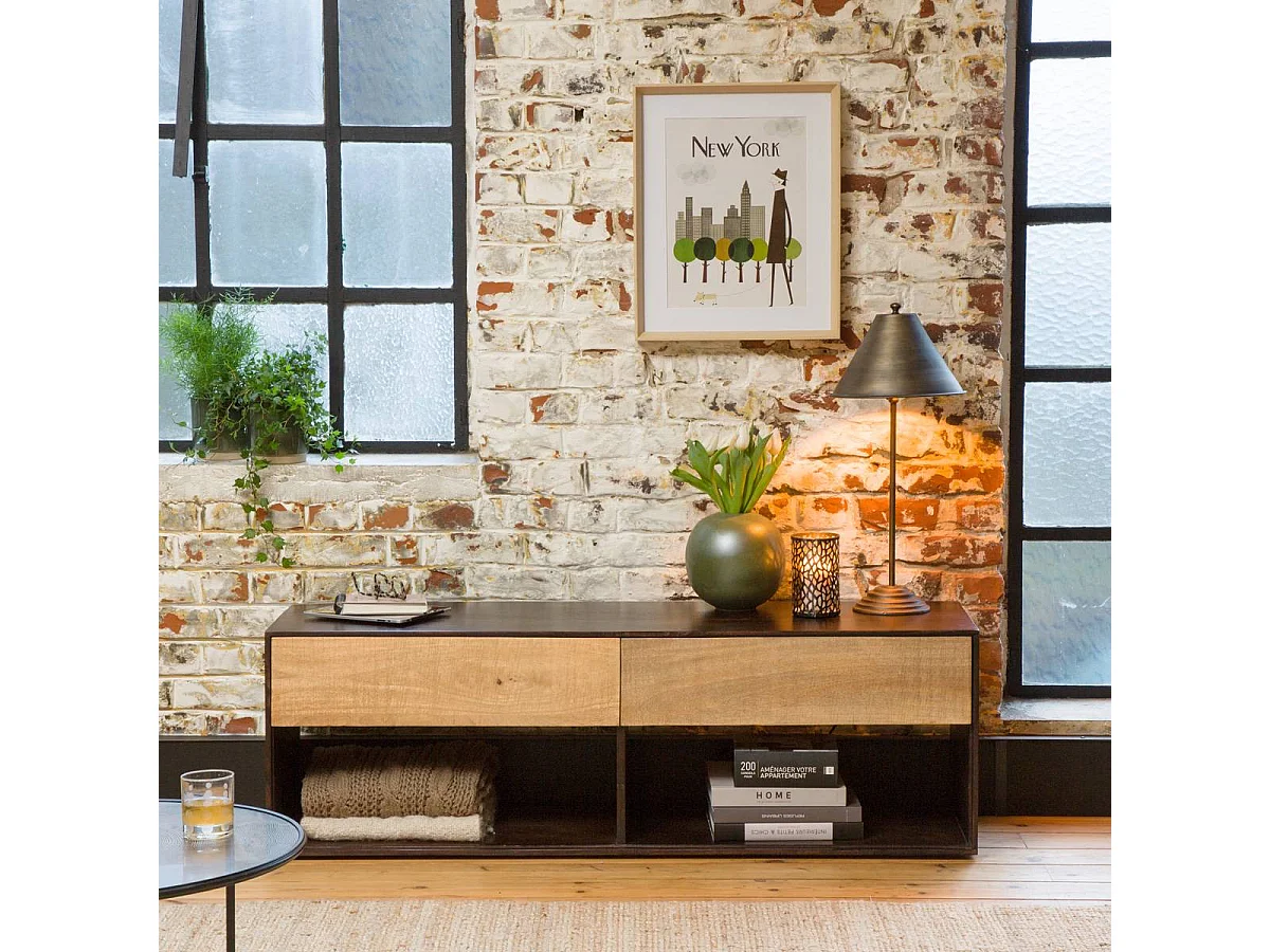 Meuble TV en bois de manguier Harry