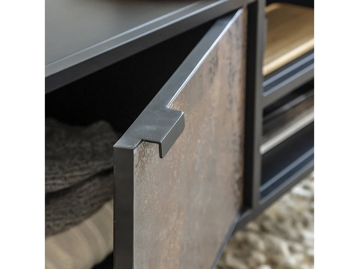 Meuble TV en métal industriel Claudine