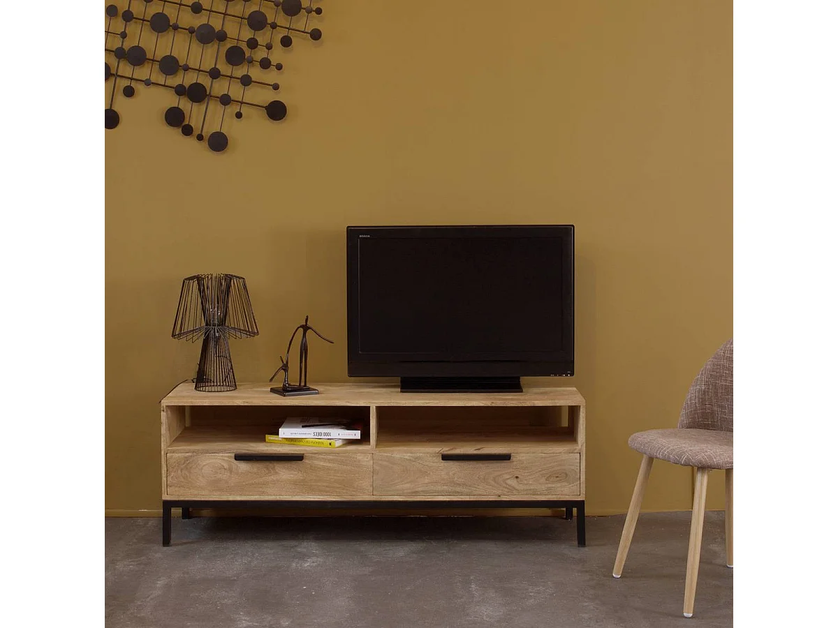 Meuble TV en bois de manguier Pia