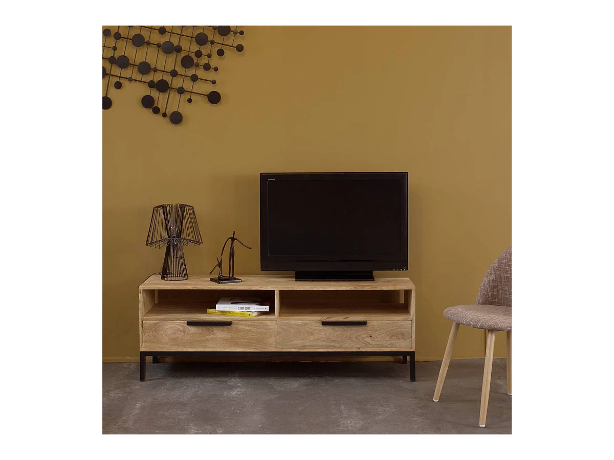 Meuble TV en bois de manguier Pia