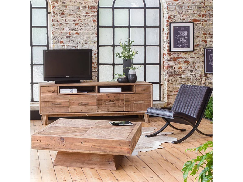 Meuble TV en bois recyclé 180 cm Blaise