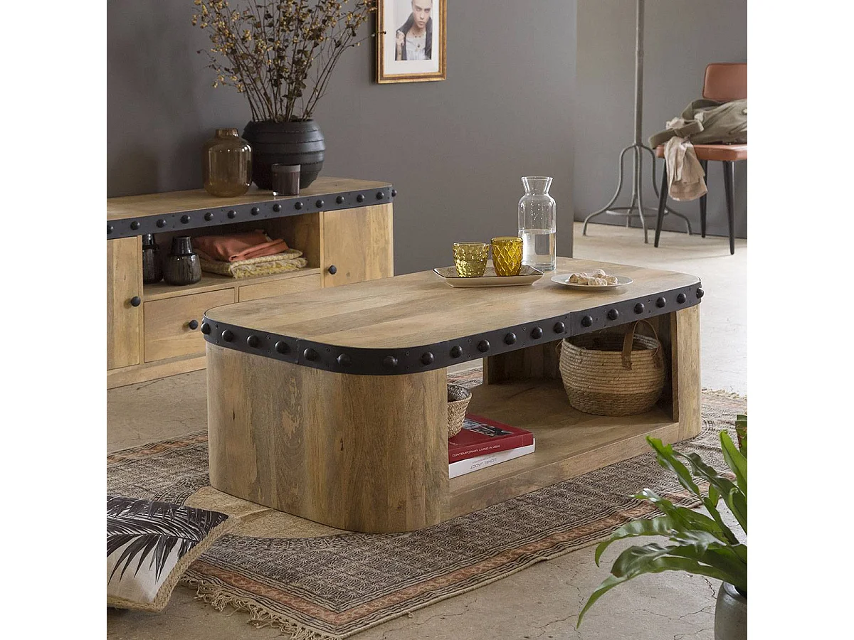 Meuble TV en bois de manguier Riga