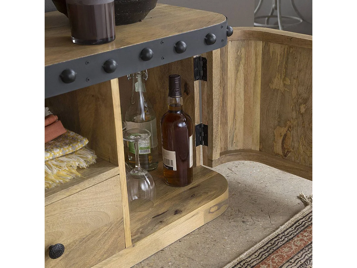 Meuble TV en bois de manguier Riga