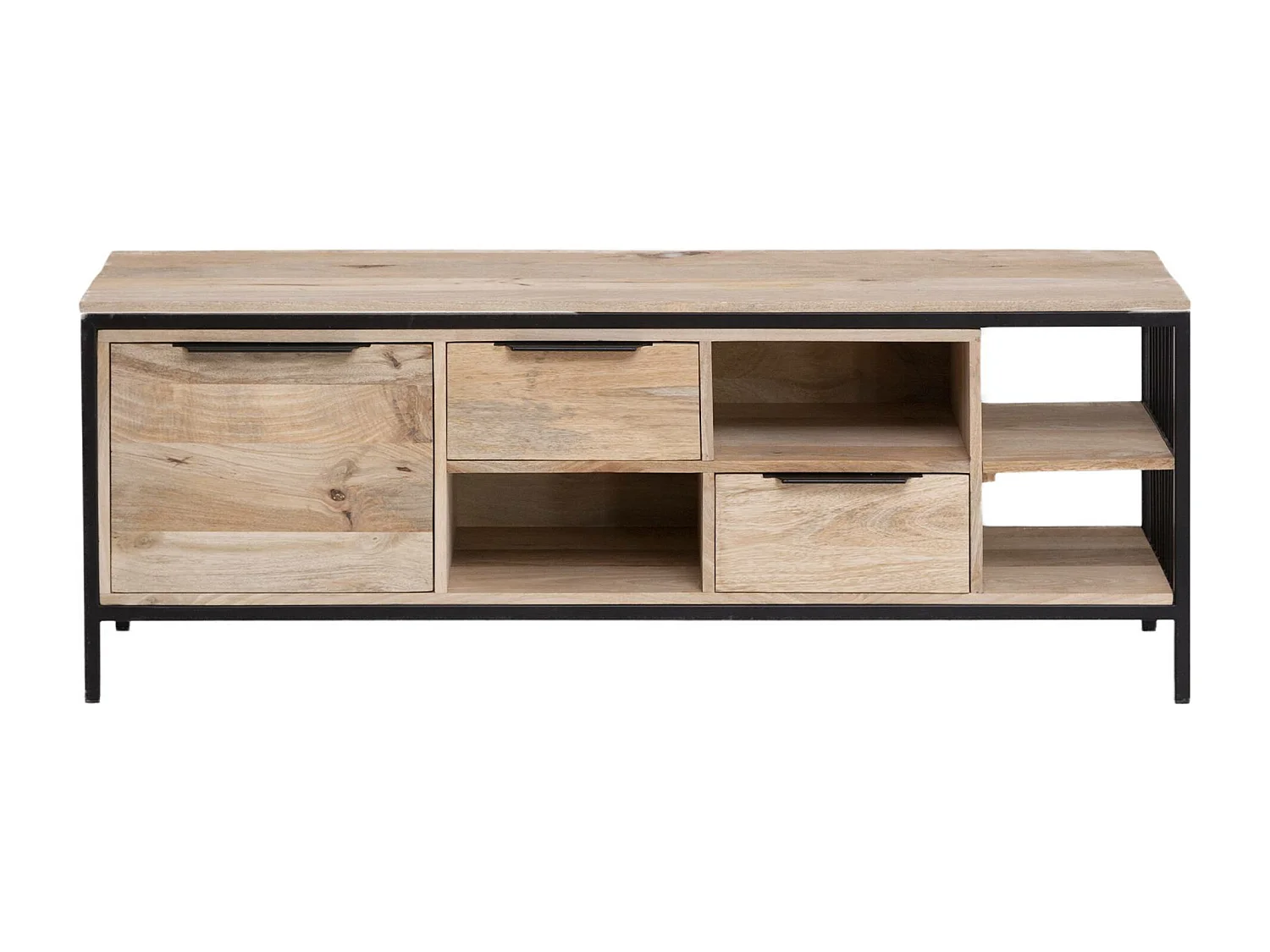 Meuble TV en bois de manguier et métal Héloïse