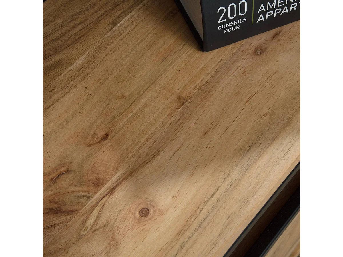 Console en bois d'acacia et métal Montréal