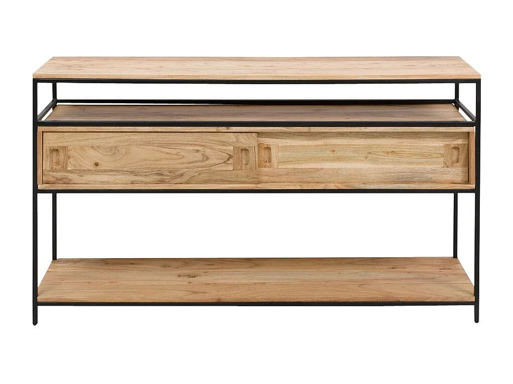Console en bois d'acacia et métal Montréal