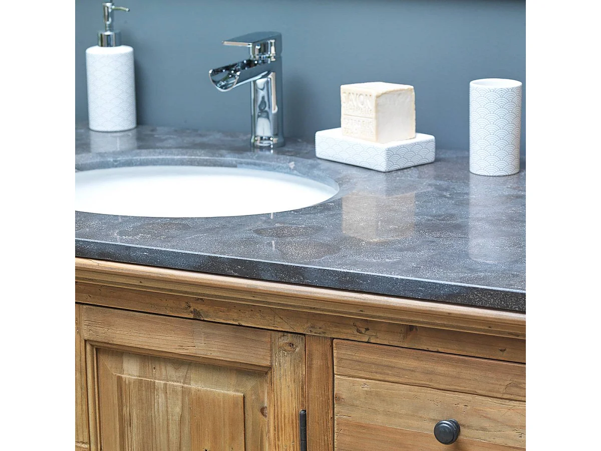 Meuble sous vasque en bois recyclé April