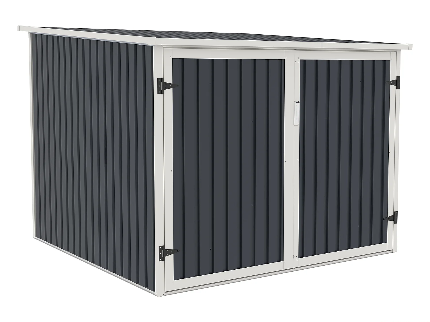 Abrigo para bicicletas metal aço galvanizado cinza antracite 4 m² para 4 bicicletas - NIKI