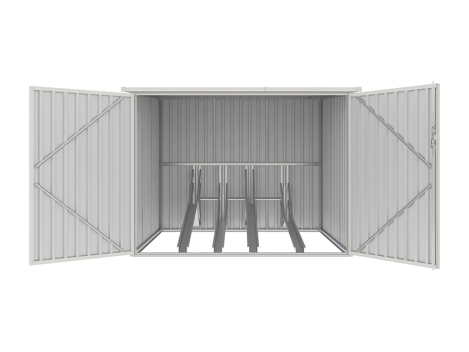 Abrigo para bicicletas metal aço galvanizado cinza antracite 4 m² para 4 bicicletas - NIKI