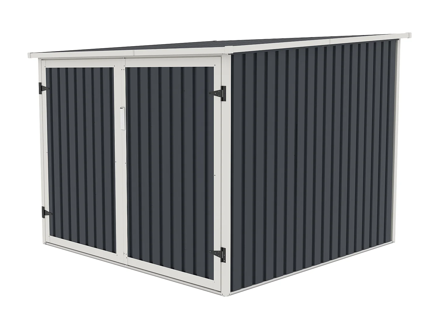 Abri à vélo métal en acier galvanisé gris anthracite 4 m² pour 4 vélos - NIKI