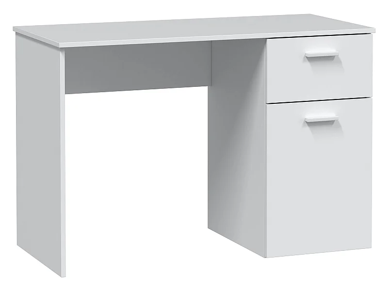 Bureau Huelva 1 porte 1 tiroir blanc, 108 cm longueur