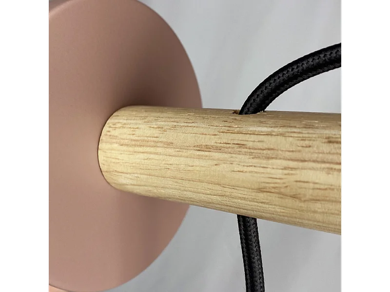 Applique murale pendante en bois et métal rose - FELO 1242