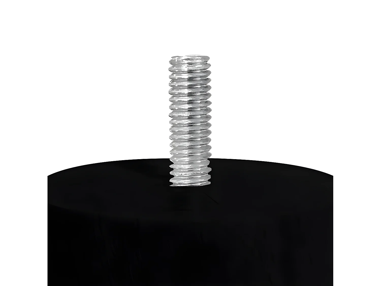 Lot de 4 pieds de meuble noir 3x6 rond bois de hêtre - PIEDS DE LIT