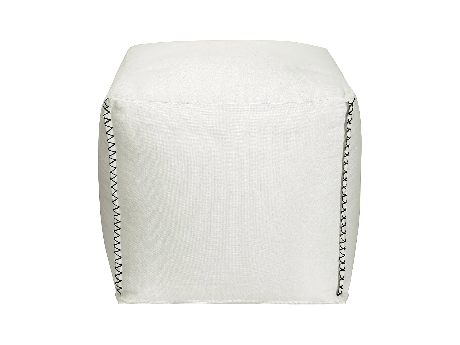 Pouf en coton blanc OURIKA