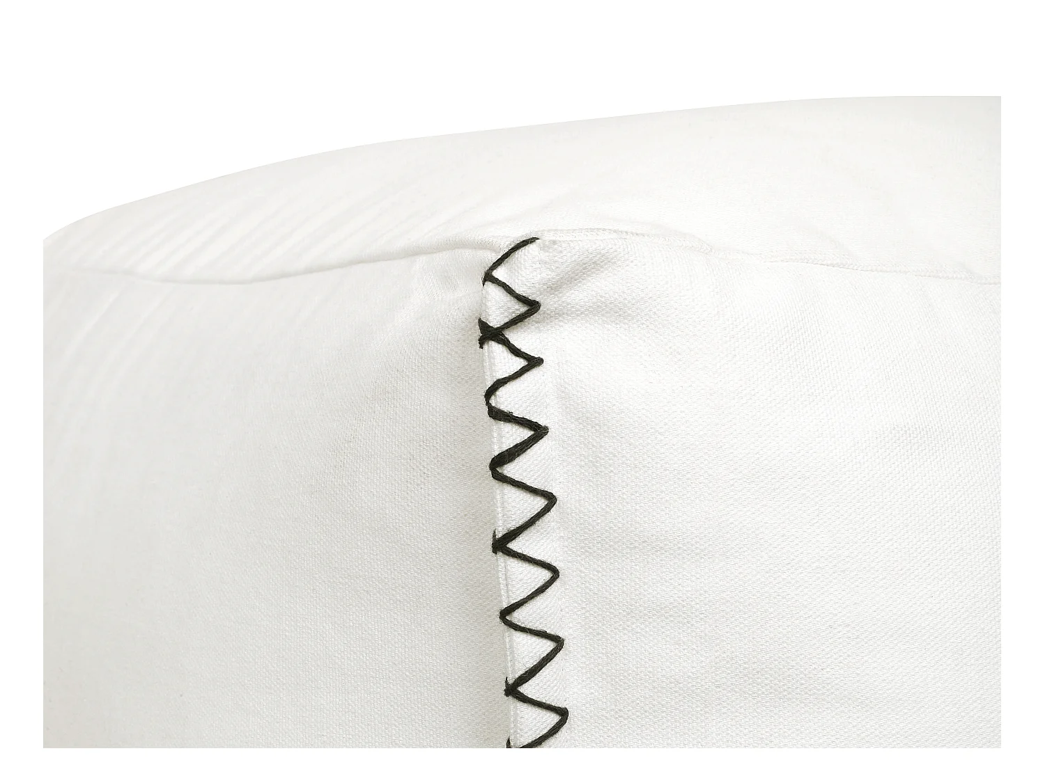 Pouf en coton blanc OURIKA