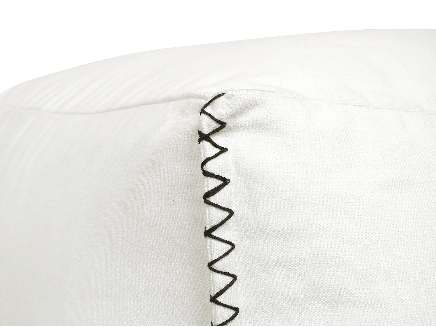 Pouf en coton blanc OURIKA