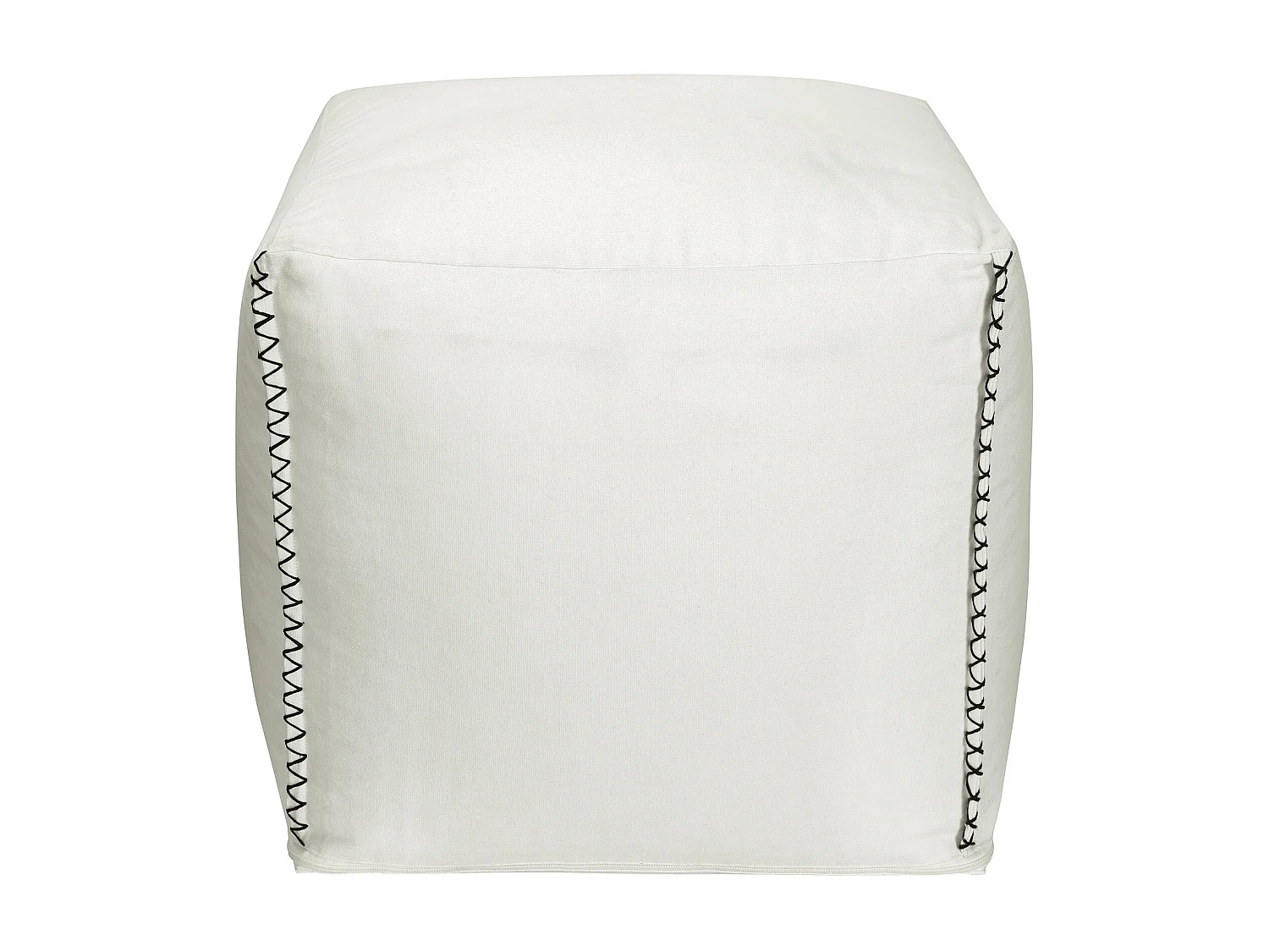 Pouf en coton blanc OURIKA