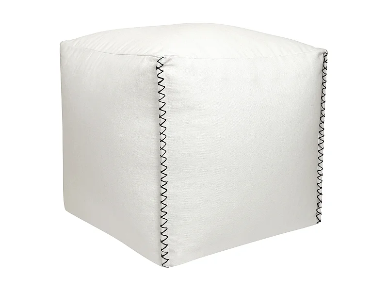 Puf de algodón blanco OURIKA