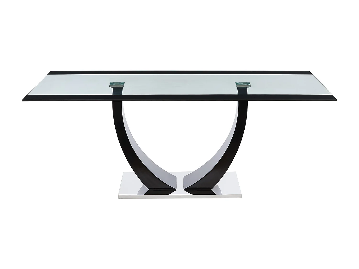 Esstisch - 8 Personen - MDF & Glas - Schwarz - MEZZO